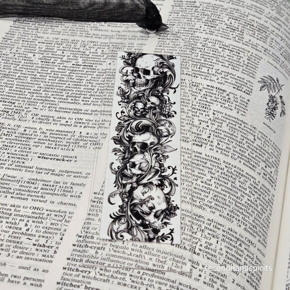 New, Set Of 6 Bookmarks W/ribbons, Ready For Gifting, Stocking Stuffers GOTHIC - Picture 8 of 11